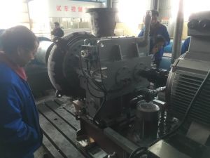 Single-stage high-speed gearbox test run